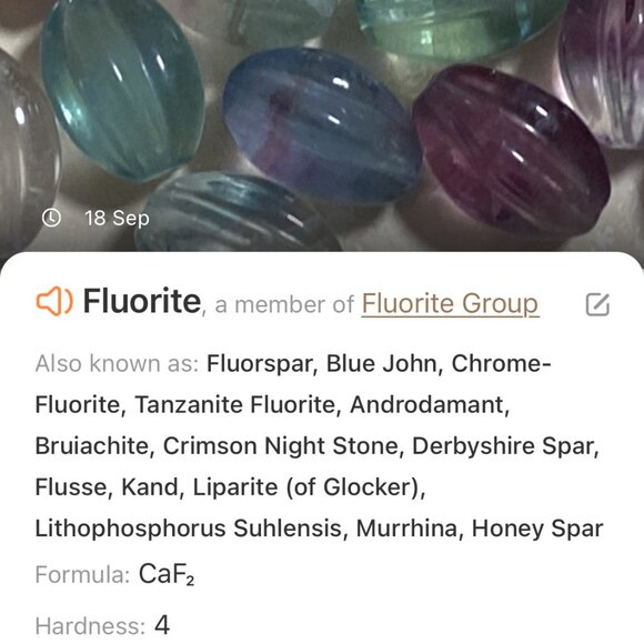 2/$20, Rainbow Fluorite Short Necklace, Genuine Gemstone Pendant & Bronze Chain - Picture 10 of 12